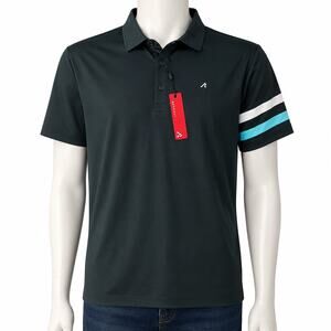 Redvanly Performance Polo Shirt Men XL Black Stretch Golf Athletic NWT